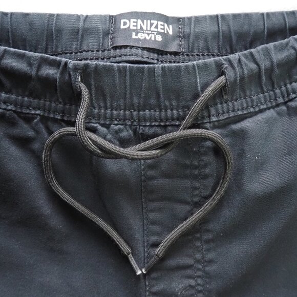 Levi's Denizen Men's Black Jogger Pants Size L / W36 L28 Elastic Drawstring - Picture 5 of 10